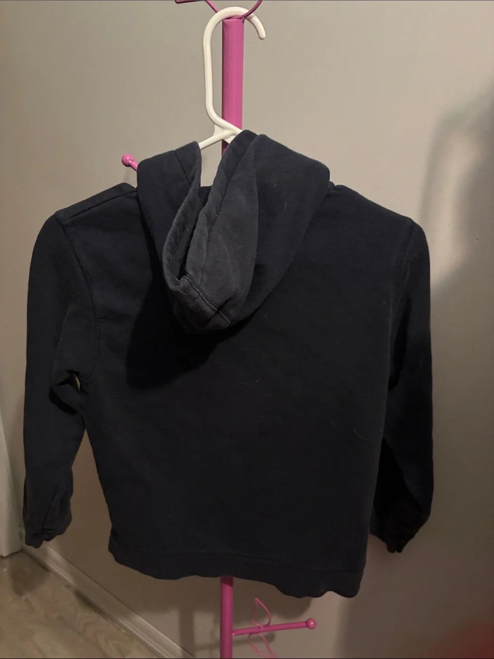 GAP Navy Zip-Up Hoodie with Orange Logo